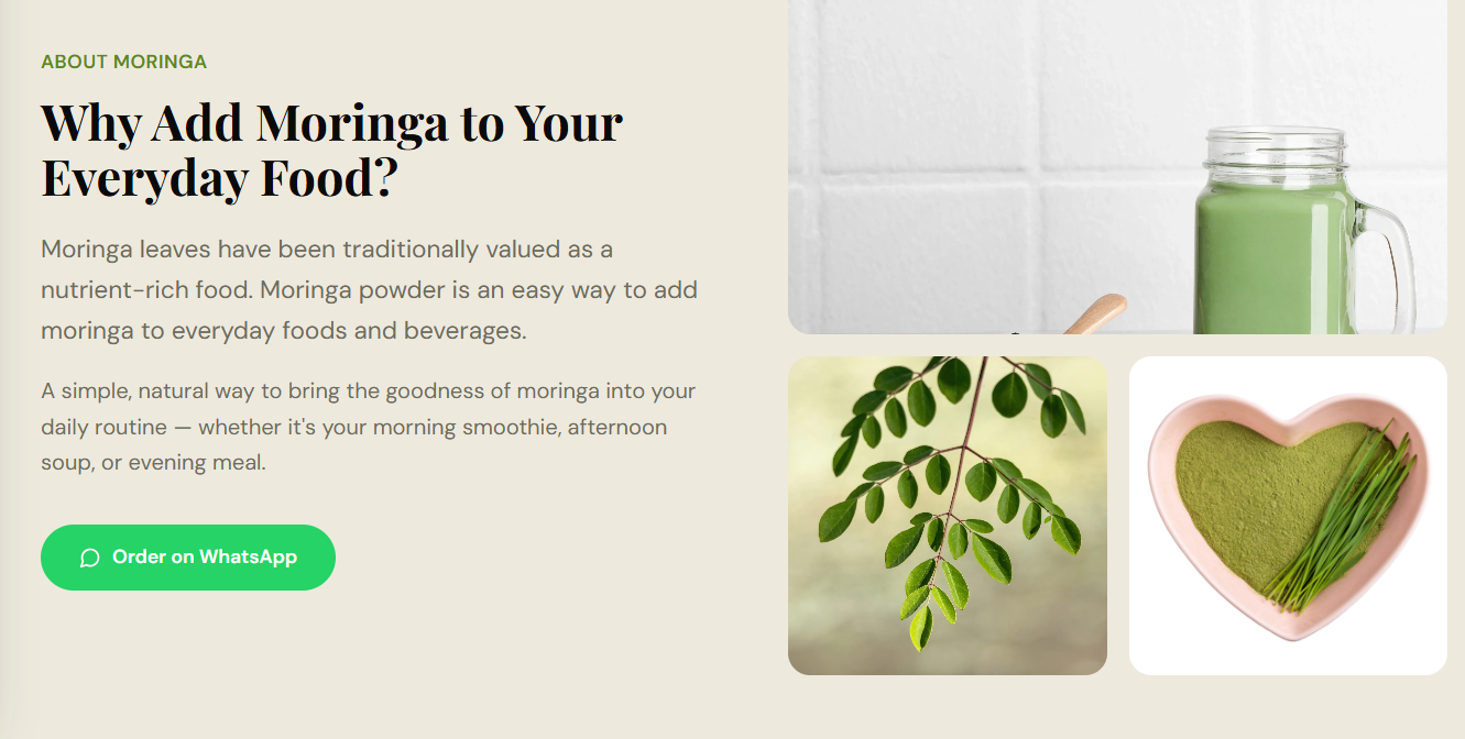 Why add moringa to your everyday food