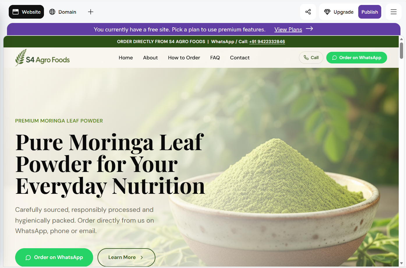 S4Agrofoods product information