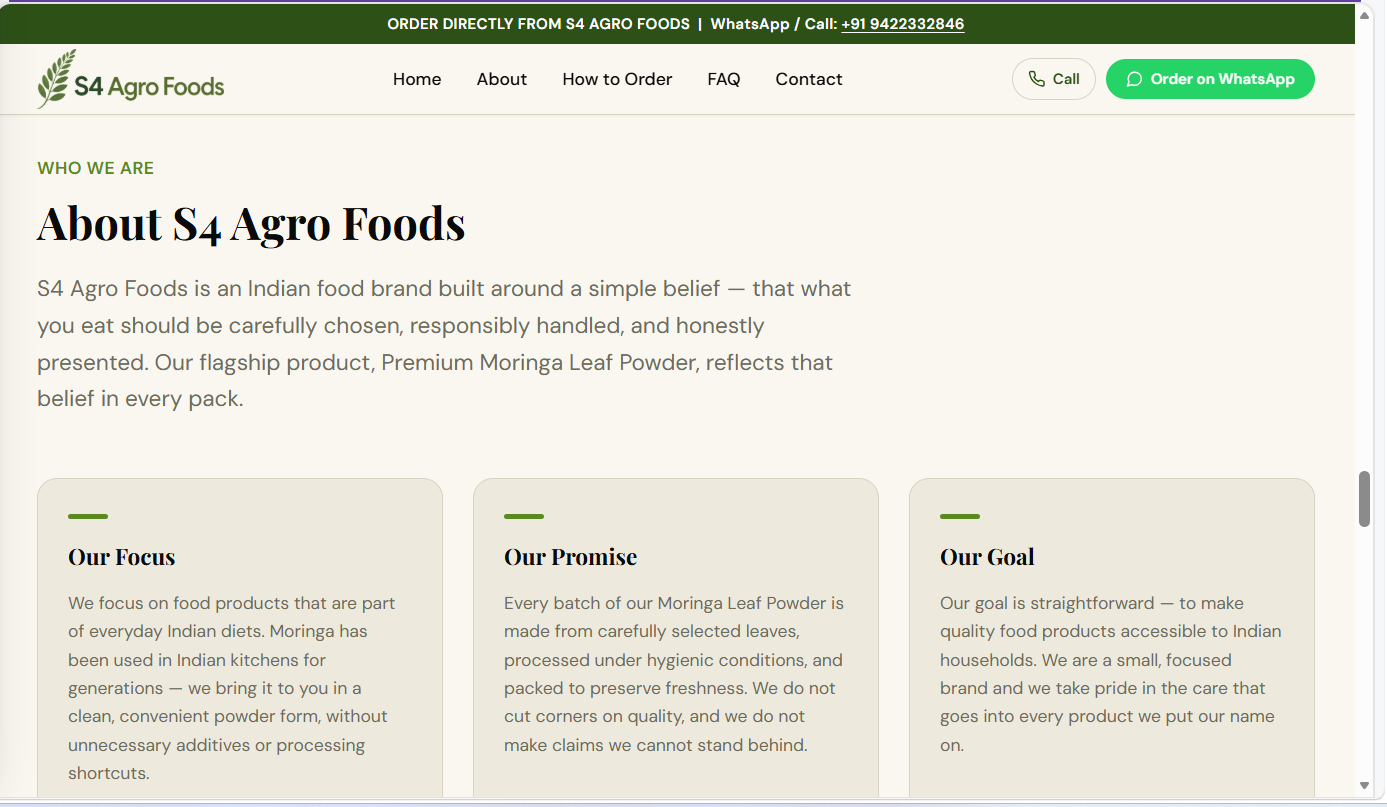 S4Agrofoods product information