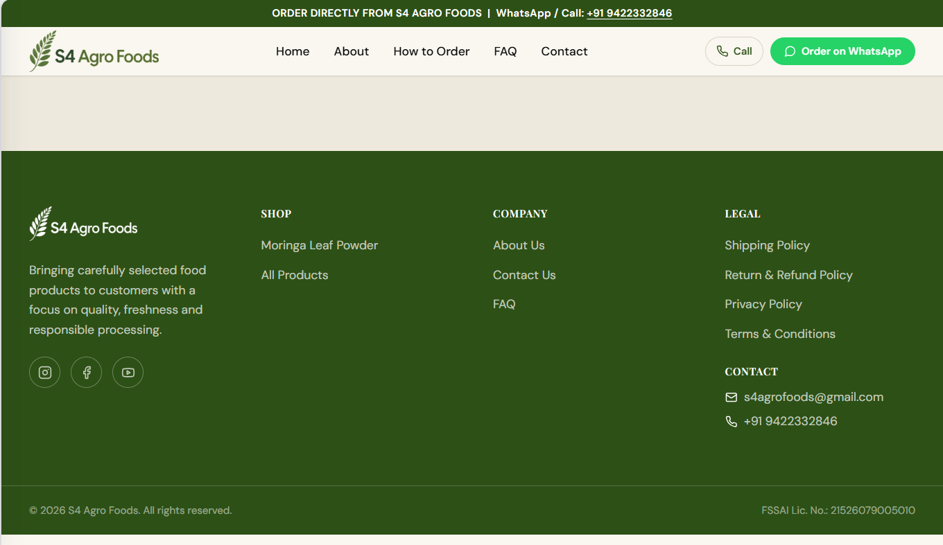 S4Agrofoods product information