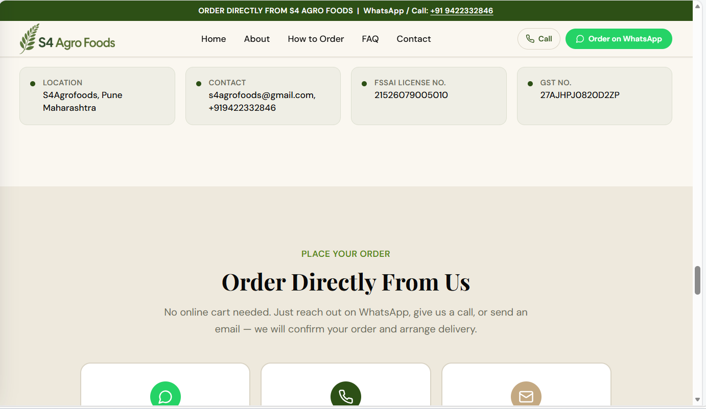 S4Agrofoods product information